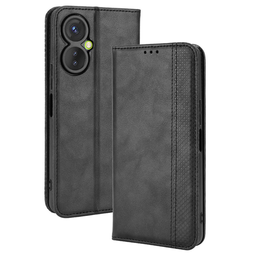Tecno Spark 9 Pro/9T Case [Wallet Case] [Kickstand] [Card Slots] [Magnetic Flip Cover] Compatible with Tecno Spark 9 Pro/9T Smartphone(Black)