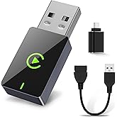 Wireless CarPlay Adapter for iPhone,Compact Design Car Adapter Convert Wired Apple CarPlay to Wireless with USB/USB C Port,Plug and Play,Fast and Stable Connection Compatible with iOS 10+/ iPhone 6+