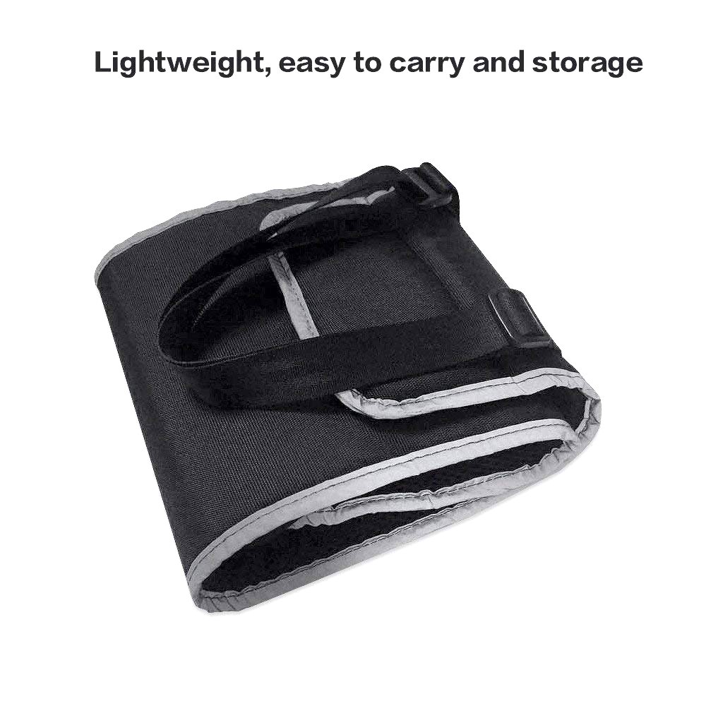 Roadwi Dog Lift Support & Rehabilitation Harness, Oxford and Nylon Pad with Reflective Stitching, Ideal Assist Sling for Dogs Recovering, Recommended for 25-55lbs Dogs (Medium/Black)