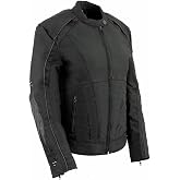 Milwaukee Leather Women's Textile Classic Crossover Motorcycle Riders Jacket - All Year Wear