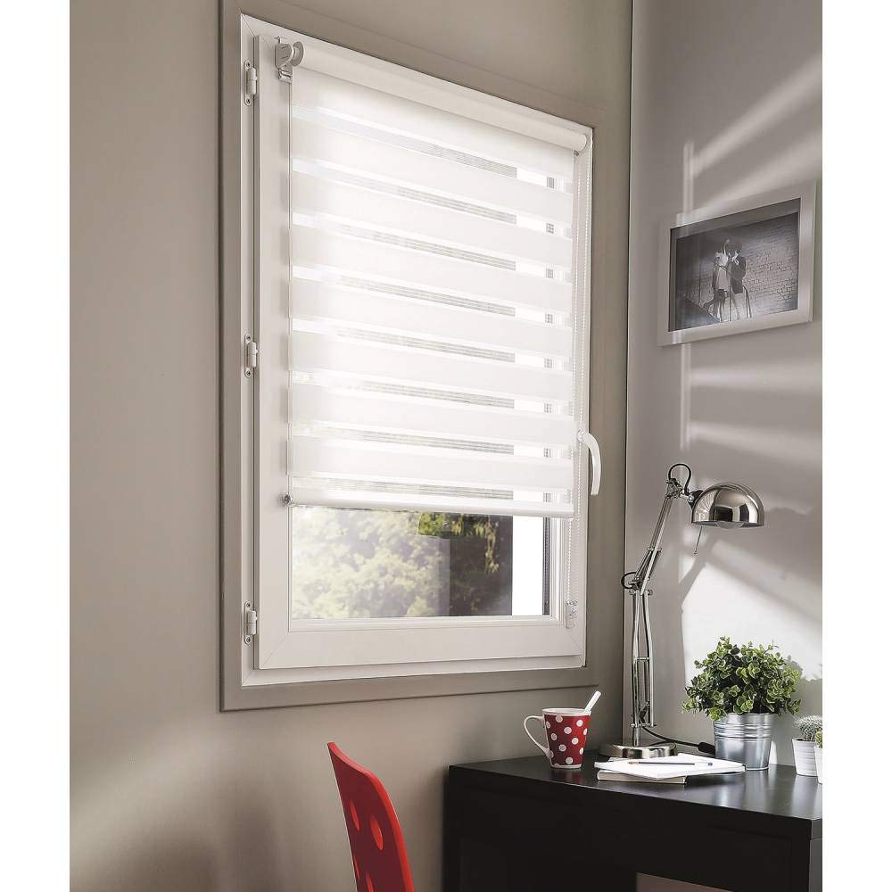 Madecostore Day/Night Roller Blind, White, 75 x 160 cm (W x H x D)