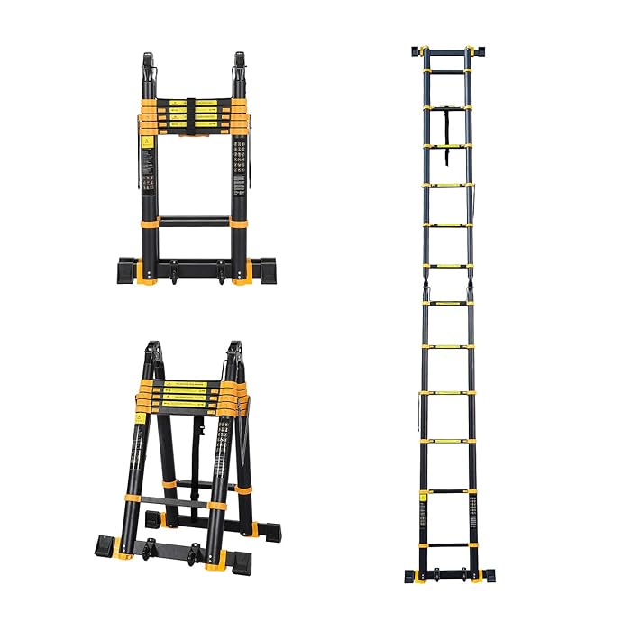 Buy Todeco Aluminium Telescopic Ladder, 16.5 FT Multifunctional Folding