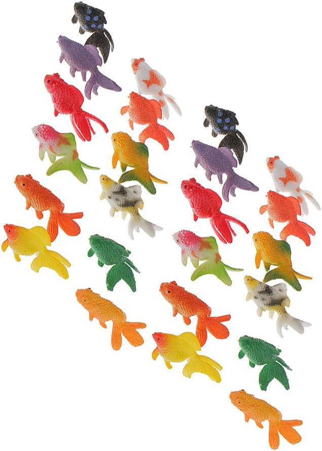 MagiDeal 24Pcs Plastic Goldfish Animal Toys Kids Birthday Party Gift