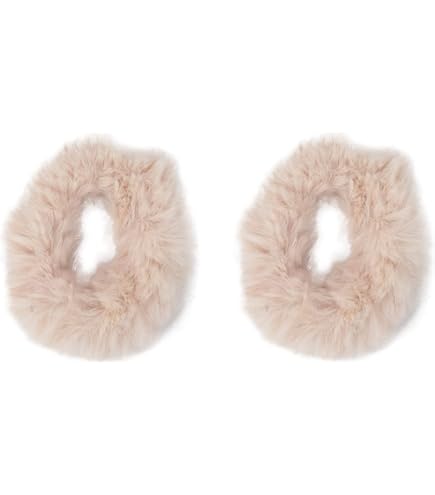 Amazon.com : surell - Mink Pom pon Ponytail Holder - Gentle  display picture 1