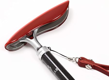Amazon Bonlabカーボンステッキ 85cm 身長164cm 168cm位の方に対応 おしゃれステッキ 超軽量 デザイナーズステッキ カーボン杖 スマート インクルーシブデザイン 老若男女を問わず境目なくご利用頂けるステッキ レッドシェル レッドストラップ装着済み 母の日 父の日