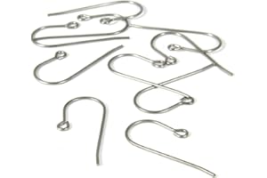 50 Pairs BdBeads Genuine Pure Titanium 21 Gauge French Hook Earring Findings, Hypoallergenic, Nickel Free, Silver
