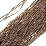 Silk Fabric String 2mm 'Light Cafe Brown' 42 Inch Strand (1)