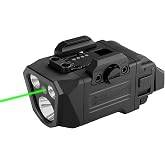OLIGHT PL X GL Rechargeable Tactical Flashlight - Green Beam Combo, Black | Spot/Flood Light,16900 Candela,1200Lumens,USB-C Rail Mount Light for Range Training,Fits Compact &amp; Full-Size,1913 or GL Rails
