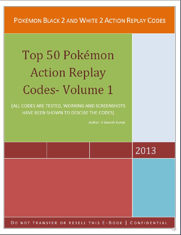 Pokemon Black 2 and White 2 Action Replay Code