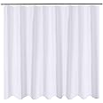 N&Y HOME Fabric Shower Curtain Liner 96 x 78 inch XL Size, Hotel Quality, Washable, Water Repellent, White Bathroom Curtains with Grommets, 96x78