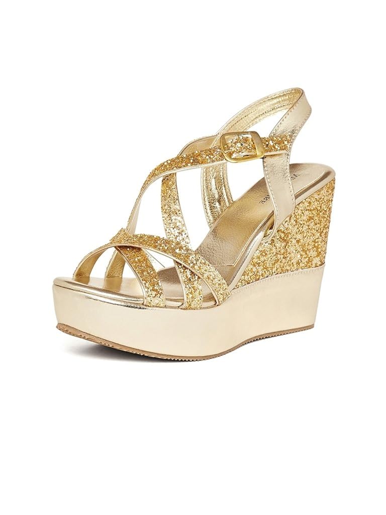 marcloire women's golden buckle sandal