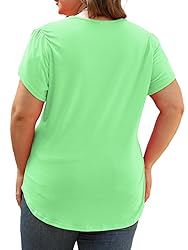 2X Womens Tops Plus Size Cute Short Sleeve Summer