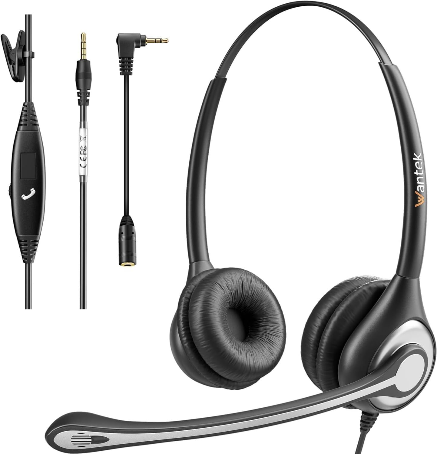 Wantek Cell Phone Headset with Microphone Noise