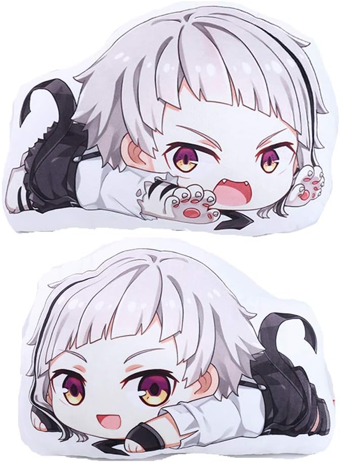 Davrcte Bungo Stray Dogs Cute Figure Plushie for Nakajima Atsushi Plush Toy Pillows Tiger Boy Throw Pillows Plushy Back Cushions Anime Stuffed Plush Toys Gift