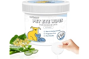 Opdent 150Pcs Eyes Wipes for Dogs - Tear Stain Remover for Dogs - Dog Eye Cleaner, Eye Debris, Discharge, Mucus Secretions - Eye Wipes for Dogs & cat Eye Wipes (3.2 Extra Large)