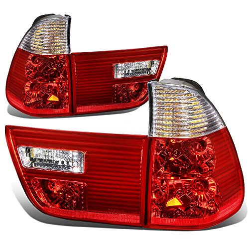 DNAMotoring TL-E53X500-CL-RD Tail Light Assembly, Driver and Passenger Side