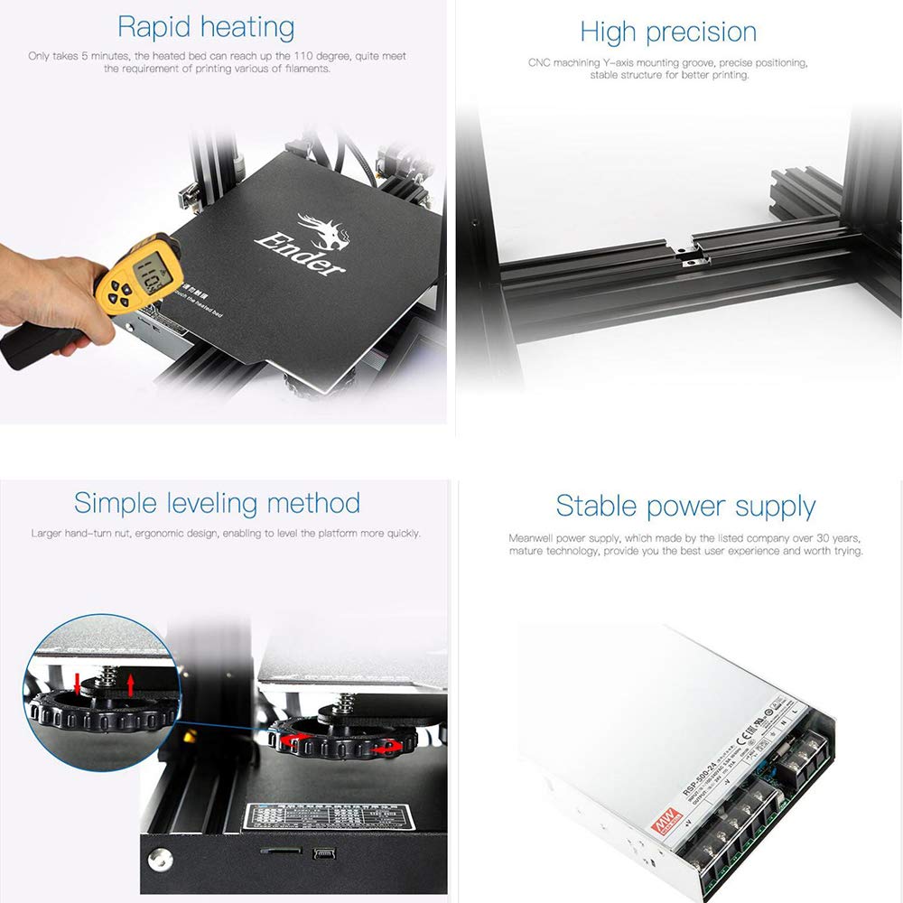 Creality Ender 3 Pro 3D Printer DIY Prusa I3 Creative ...