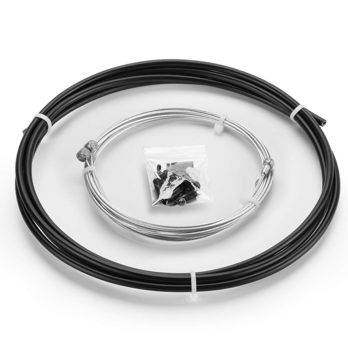 Chooee Universal Bicycle Brake Cable Housing Kit for Mountain Bike or Road Bikes,Standard Black — image 1