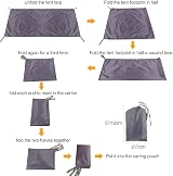 REDCAMP Ground Sheet 90x210cm Waterproof Tent Footprint Underlay view 7