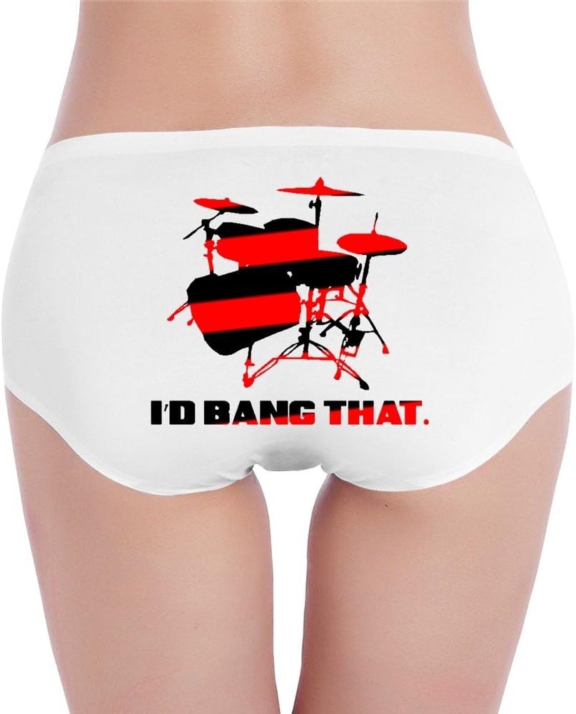 I'd Bang That Drummer Women's Sexy Cotton Low-Waist Swimsuit Brazilian