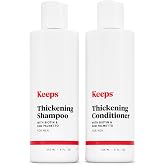 Keeps Thickening Shampoo &amp; Conditioner for Men, 8 Oz Each | Anti-Thinning Hair Care Duo, Biotin, Caffeine &amp; Saw Palmetto, Color-Safe Volumizing, DHT-Blocker