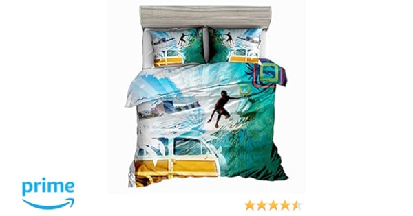 King Size Sxinhome Surfing Bedding Set For Teen Boys Duvet Cover