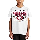 Junk Food NFL - Doodle - Officially Licensed Youth Short Sleeve Fan T-Shirt for Boys & Girls