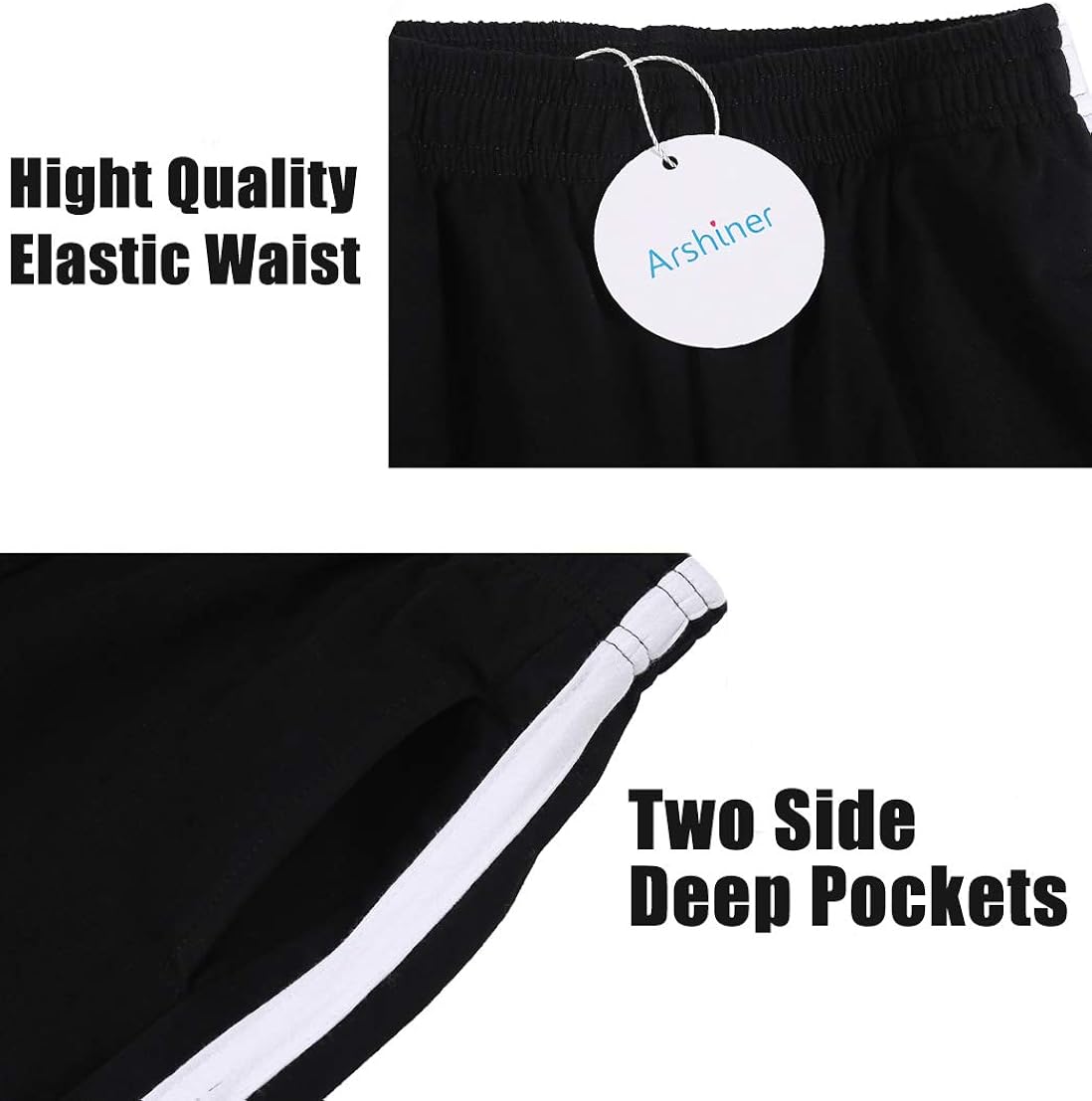 Arshiner Boys Shorts Active Shorts Sports Athletic Gym Summer Shorts for 5-12 Years: Clothing