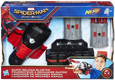 nerf spiderman rapid reload blaster