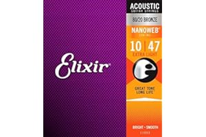 PFANSTIEHL ELIXIR Extra Light Acoustic 80/20 Bronze With Nanoweb Coating (.010 - .047) Item ID: 11002