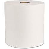 Genuine Joe GJO22700 Hard Wound Roll Towel, 800' Length x 7-8/9" Width, White (Case of 6)