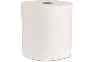 Genuine Joe GJO22700 Hard Wound Roll Towel, 800' Length x 7-8/9" Width, White (Case of 6)