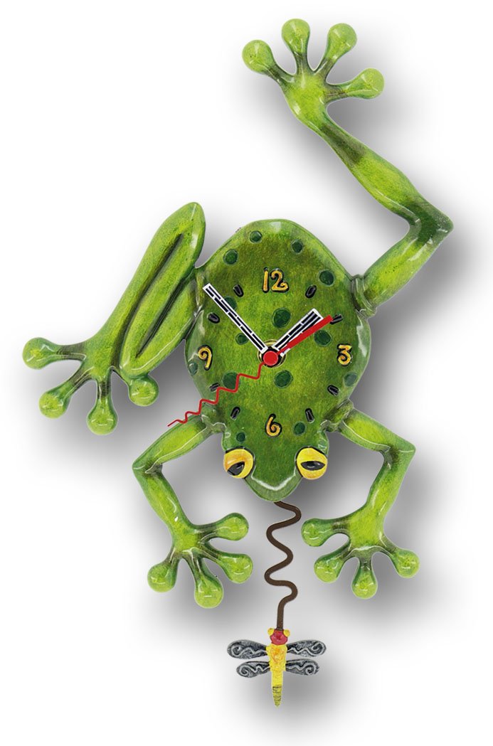 Enesco C106 Resin Frog Clock 28.5 cm