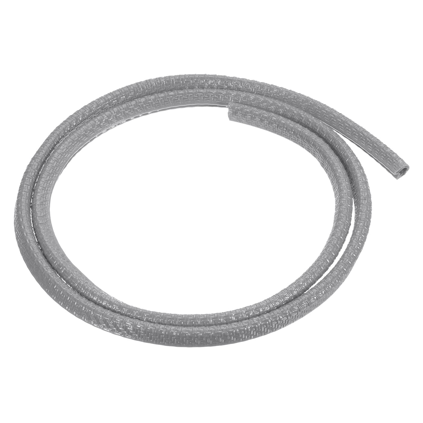 PATIKIL 1mx6mmx8mm Rubber Edge Trim, Metal Sharp Deck Edge Protector U Channel Guard Corner Protection Doors Seal Strip for Skateboard Table Door Window, Gray