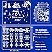 R ? HORSE 214 PCs 6 Sheets Snowflakes Window Clings PVC Winter Decal Stickers for Christmas Decorations Winter Ornaments Xmas Party Stickers (White Snowflakes/Baubles/Bells Included)