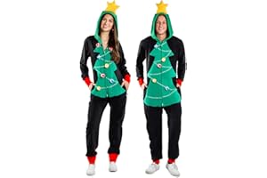 Tipsy Elves Christmas Onesies for Adults - Comfy Men’s and Women’s Matching Holiday Jumpsuits with Convenient Pockets