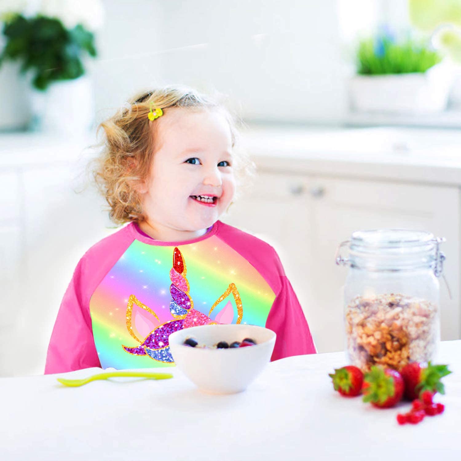 Sylfairy Art Smock for Kids Waterproof Artist Painting Smocks Toddler Painting Apron