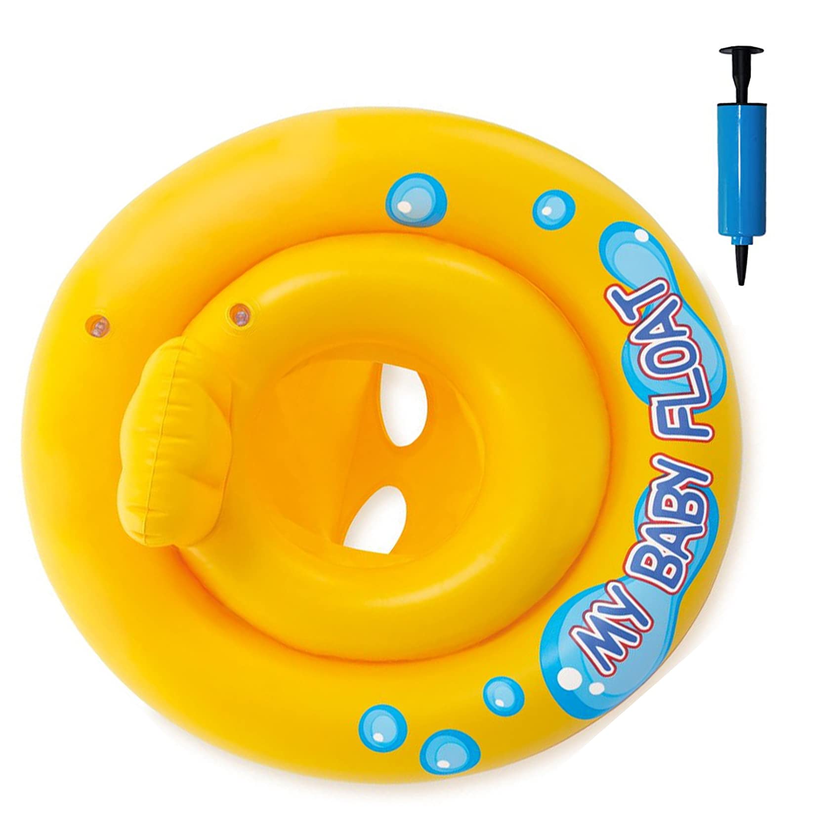 Horolas Baby Swimming Pool Floats, Toddler Swimming Float Baby Inflatable Swim Seat Trainer Seat Infant Float Swim Ring with Manual Pump Baby Floats for Swimming 0 12 Months