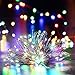Icicle Solar Fairy Lights, 33ft 100LED Light Sensor Control Flexible Copper Wire Waterproof Decorative Light for Garden, Lawn, Pergola, Backyard, Gazebo, Porch, Holiday Decorations (Multicolored)