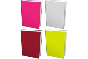 EUCATUS BEST PRODUCTS & GIFTS Easy Apply, Reusable Book Covers 4 Pk. Best Jumbo 9x11 Textbook Jacket for Back to School. Stretchable to Fit Most Medium Hardcover Books. Perfect Fun, Washable Designs for Girls, Boys, Kids and Teens