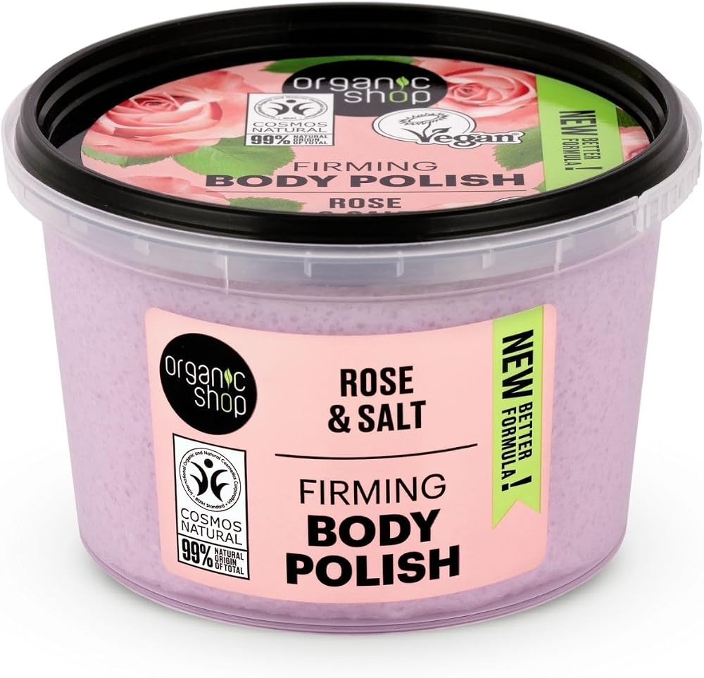 Organic Shop 250ml Body Scrub Firming Rose & Salt