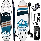 Roc Inflatable Stand Up Paddle Boards with Premium SUP Paddle Board Accessories, Wide Stable Design, Non-Slip Comfort Deck for Youth & Adults