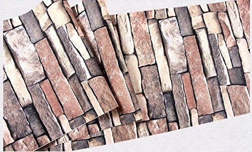 CNMDGBWY 3D Simulation Brick Brick Pvc Wallpaper Retro Personality Stone Pattern Bar Cafe Ktv Industrial Wind Wall Paper Tapety 53Cmx9.5M