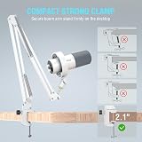 FIFINE K688CTW White Podcast Microphone Kit with Boom Arm XLR/USB view 8