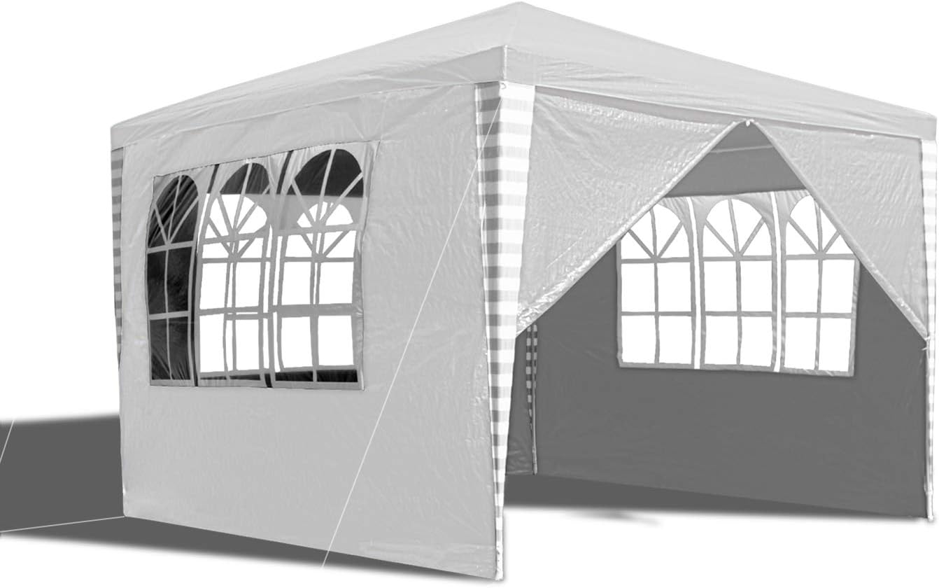 wolketon Waterproof Gazebo 3x3M with Sides Panels UV Protection Party Tent Camping Event shelter