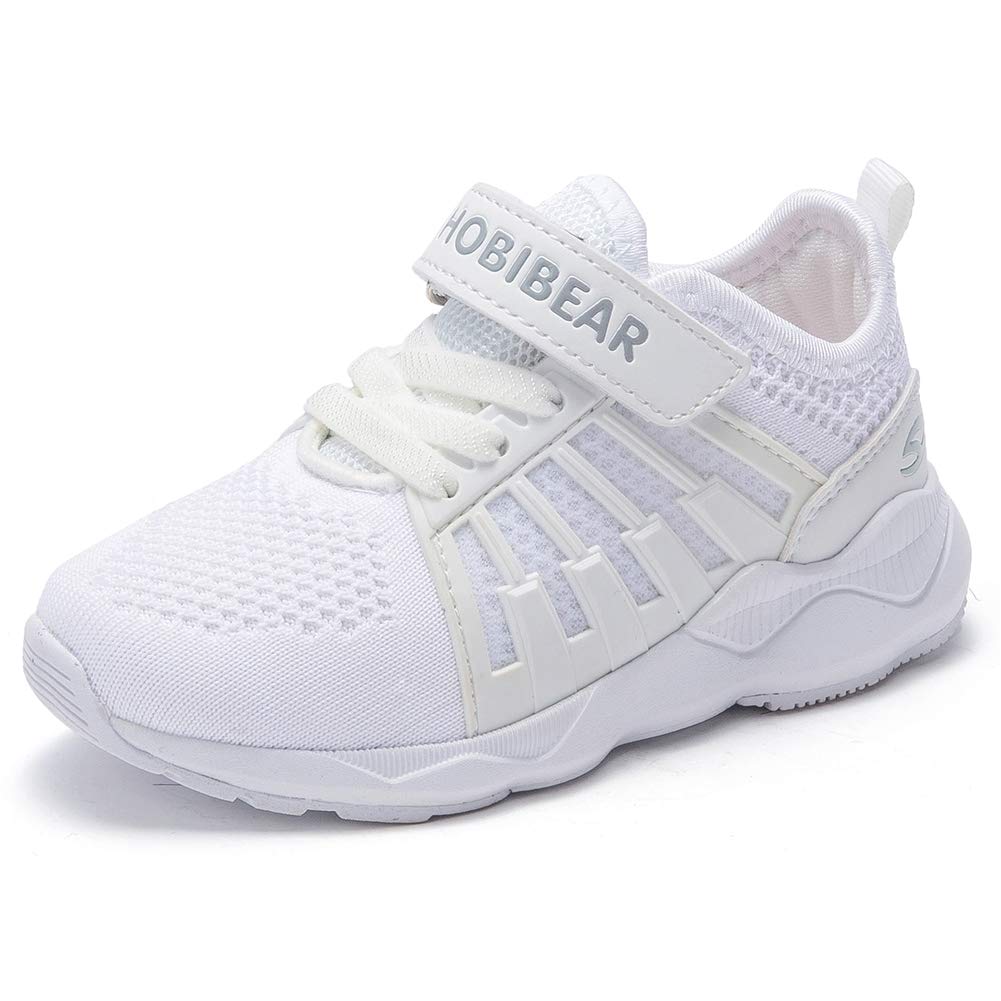 HOBIBEAR Kids Uniform School Sneakers Breathbale Lightweight Knit
