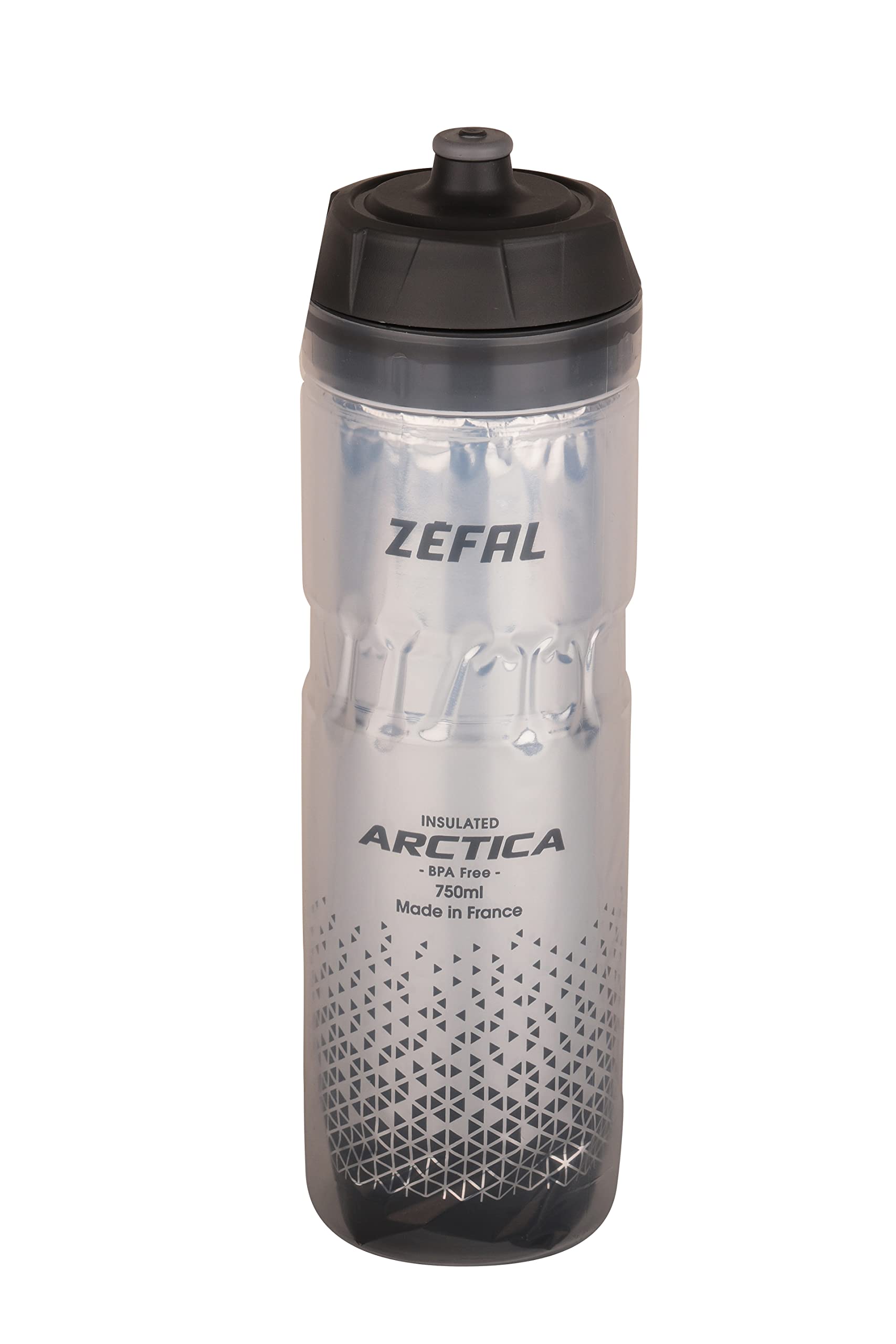 ZEFAL Arctica 75 Water Bottle - 750ml, Bicycle Drinking Bottles - Insulated Bottle - Odourless and Waterproof - BPA-Free Sports Bottle, Black