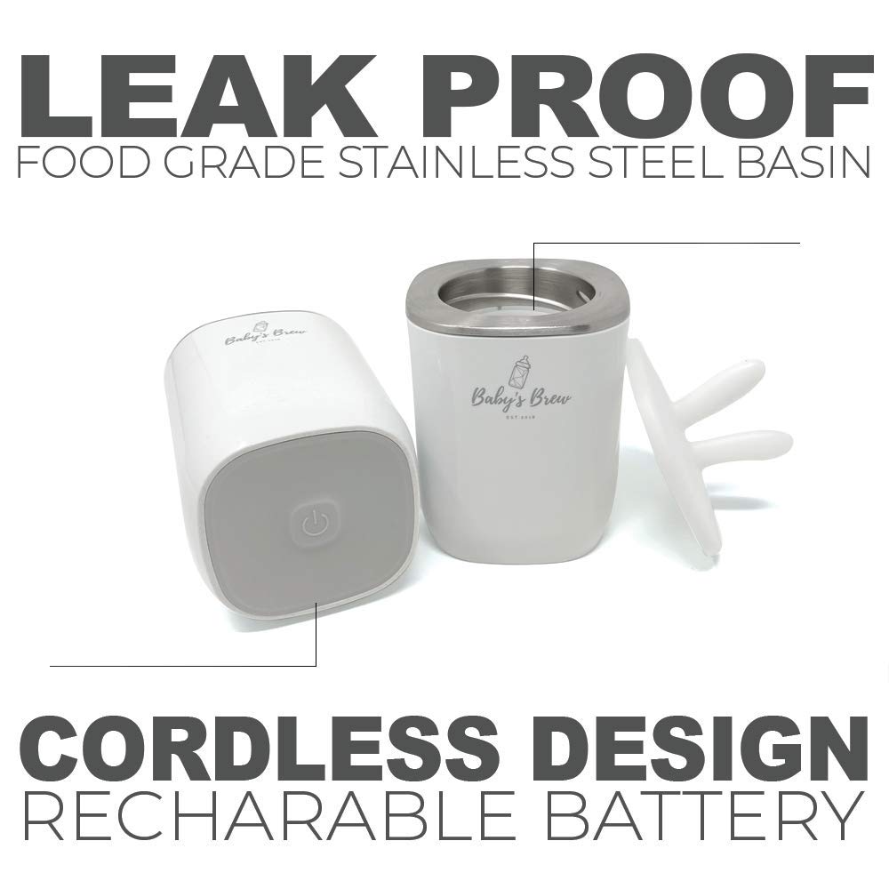 Baby’s Brew Portable Bottle Warmer Pro Set - Dual Heating Modes - Breast Milk, Formula & Water, Leak-Proof, Smart Sensor Technology, BPA-Free, Single Warmer & Formula Dispenser Only | No Adapters