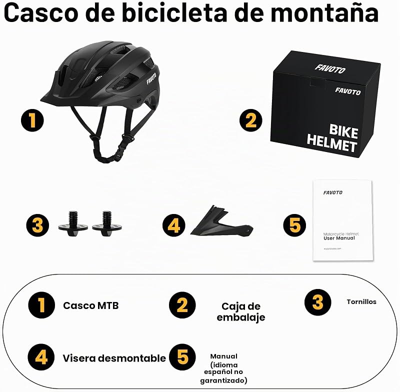 Capacete de BTT com viseira destacável, leve para homens