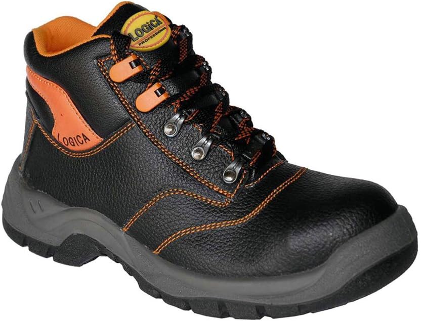 Logic s32top Scarpa antinfortunistica 600 gr High Black Upper Leather Toecap 440003 Water-Repellent Liner Heavy Work DPI Jobsite Workshop Warehouse Industry